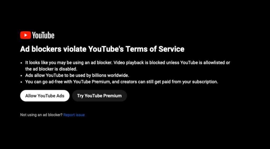 YouTube blochează ad-block-urile